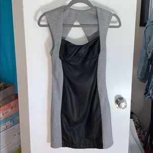 Leather Accent Dress